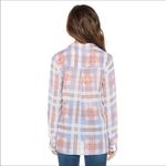 Michael Stars Blue / Orange Bikini Cove Yarn Dye Plaid Button Down Size Small Photo 1