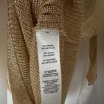 Chico's Chico’s Gold shimmering metallic Cold Shoulder Christmas Formal Top women size L Photo 5