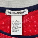 Rebecca Malone Shirt Womens Medium Red America The Beautiful Patriotic Summer Photo 4