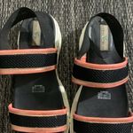Coral blue platform black and pink sandals Size 8 Photo 2