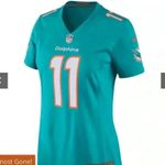 Nike NWOT Women's DeVante Parker 11 Aqua Miami Dolphins New 2018 Game Jersey M Photo 3