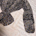 Love stitch long sleeve bohemian boho peasant blouse‎  gold metallic print Sz S Photo 13