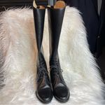 AMAZONAS Cavalier‎ Lace Up Leather Equestrian Tall Riding Boots 5R Black Size 5 Photo 1