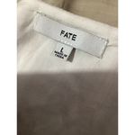 FATE. -Neck Ruffle Short Sleeve Cream And White Printed Viscose Mini Dress Photo 4