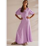 Free People  Beach Brentwood Lavender Maxi Dress Size Small Boho Cotton Photo 7