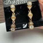 Swavorski Swarovski Crystal Signature Clear & Gold Tone Pierced Dangle Drop Earrings NWT Photo 9