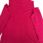 Susan Graver Pink Mock Neck Cold Shoulder Sweater XS Photo 3