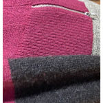 Eileen Fisher Sweater Women’s Small Italian Yarn Colorblock burgundy Charcoal Photo 5