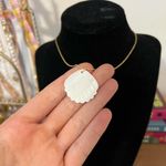 Handmade White Iridescent Mother-Of-Pearl Sea Shell Pendant Necklace🌊 Photo 2
