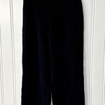 St. John  Pants Women Sz 12 Navy Blue Cotton Knit Wide Leg Relaxed Mid Rise Sweats Photo 0