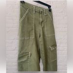 Forever 21 Honey Peach Twill Cargo Straight Leg Pants Cypress Green Sz XS Photo 4