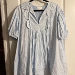 Mabel Babydoll Baby Blue Mini Dress  Photo 1