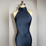 NWT Misha Evianna Halter Neck Satin Trumpet
Gown Navy Small‎ $467 Blue Photo 2