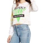 Daydreamer DAY by  NWT Beverly Hills Tie Dye Crop Long Sleeve Tshirt Photo 1