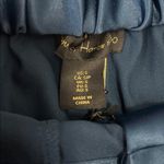 House of Harlow Teal Satin Slit Hem Flare Pants Photo 6