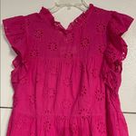 The Impeccable Pig  PINK EYELET MINI DRESS COTTON MEDIUM Photo 1
