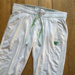y2k Free Spirit White and Green Capris Sweats with Elastic Waistband Large Photo 2