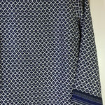 Dalia Flowy Blouse‎ Shirt Womens Small Blue Geometric Office Church Business Photo 0