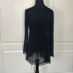 HONEYDEW BLACK MESH TIE FRONT COVER UP CARDIGAN SHEER LACE Photo 1