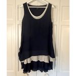 Anthropologie Papillon navy tiered layered tank dress size large Photo 1