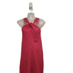 Commense Halter Neck Twist Front Maxi Dress Plisse Sleeveless Pink Size Small Photo 2