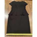Lafayette 148  black Short Sleeve Peplum Midi Dress Women's Size 14 Photo 7