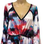 Nicole Miller  Half Sleeve V Neck Drawstring Waist Midi Dress With Pockets XXL Photo 1