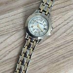 Milan Ladies Watch Two Tone Bracelet Silver Dial Date Window Photo 3