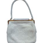 Vintage Handmade White Beaded Satin Lined Bag by DeLill Photo 3