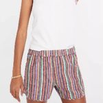 Madewell Rainbow Multicolored Striped Linen Blend Pull On Shorts Sz XXS Photo 0