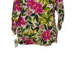 Pappagallo Women Top Tropical 3/4 Tie Sleeve Sand Hibiscus V Photo 10