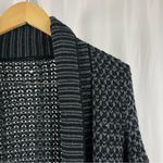 Boho Knit Chunky Medium Open Cardigan Fall Winter Charcoal Grey Grandpacore Gray Photo 3