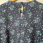 ASOS  Women's Sz 10 Tall Balloon Sleeve Floral Print Ruffle Shift Mini Dress Navy Photo 12