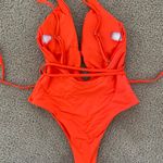 SheIn Neon Orange Swim Suit Photo 1