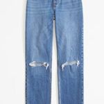 Abercrombie & Fitch Blue Straight Leg curve love size 8 - 90’s high rise Photo 1