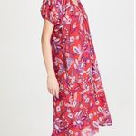 Sundry Nwot red  Floral Puff Sleeve Dress classic cotton spring formal boho $198 Photo 3
