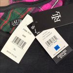 Ralph Lauren Lauren NWT 2 Piece Black Knit Top Pink Plaid Long Pant Pajamas Set Photo 5