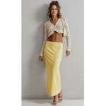 MUSIER PARIS Levant Jersey Skirt, Yellow, FR40/US8 Yellow Size 8 Photo 1