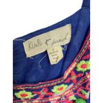 KIWI & PUNCH Blue Neon Embroidered Romper Casual‎ Elastic Large Tie Back Photo 4