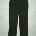 Larry Levine  Women's Green Stretch Cuffed Bootcut Trouser Pants Size 6 Photo 0