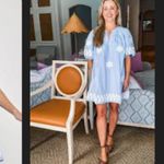 Strut & Bolt  floral embroidered mini poplin dress $130 S fall party preppy boho Photo 1