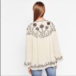 ZARA  embroidered light jacket fringe hem tie front Photo 1