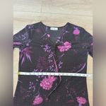 Carol Rose Vintage  Black and Purple Floral Blouse 💜 💐 Photo 5