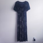 Baltic Born  Leslie Velvet Maxi Dress Floral Short Sleeve New Without Tags Photo 2