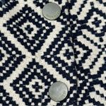 Superdry Women’s Size M White Blue Aztec Zig Zag Print Snap Front Mini Skirt Photo 2