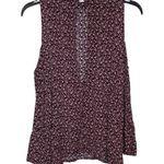 American Eagle Cold Shoulder Top 3/4 Flare Sleeves Floral High-Neck Medium Women Photo 7