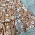 Petal and Pup  Women’s Osani Midi Skirt Pull On Tiered Boho in Floral Brown 2 Photo 8
