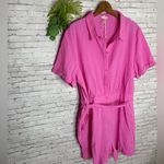 Lime n Chili NWT  OTT Barbie Pink Ruffle Button Down Romper Photo 2