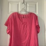 Goodnight Kiss Pink V Neck Short Sleeve Pajama Top 3X Photo 4