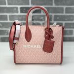 Michael Kors DK Powder Blush Multi Mirella Tote Small Shopper Top Zip Crossbody Photo 0